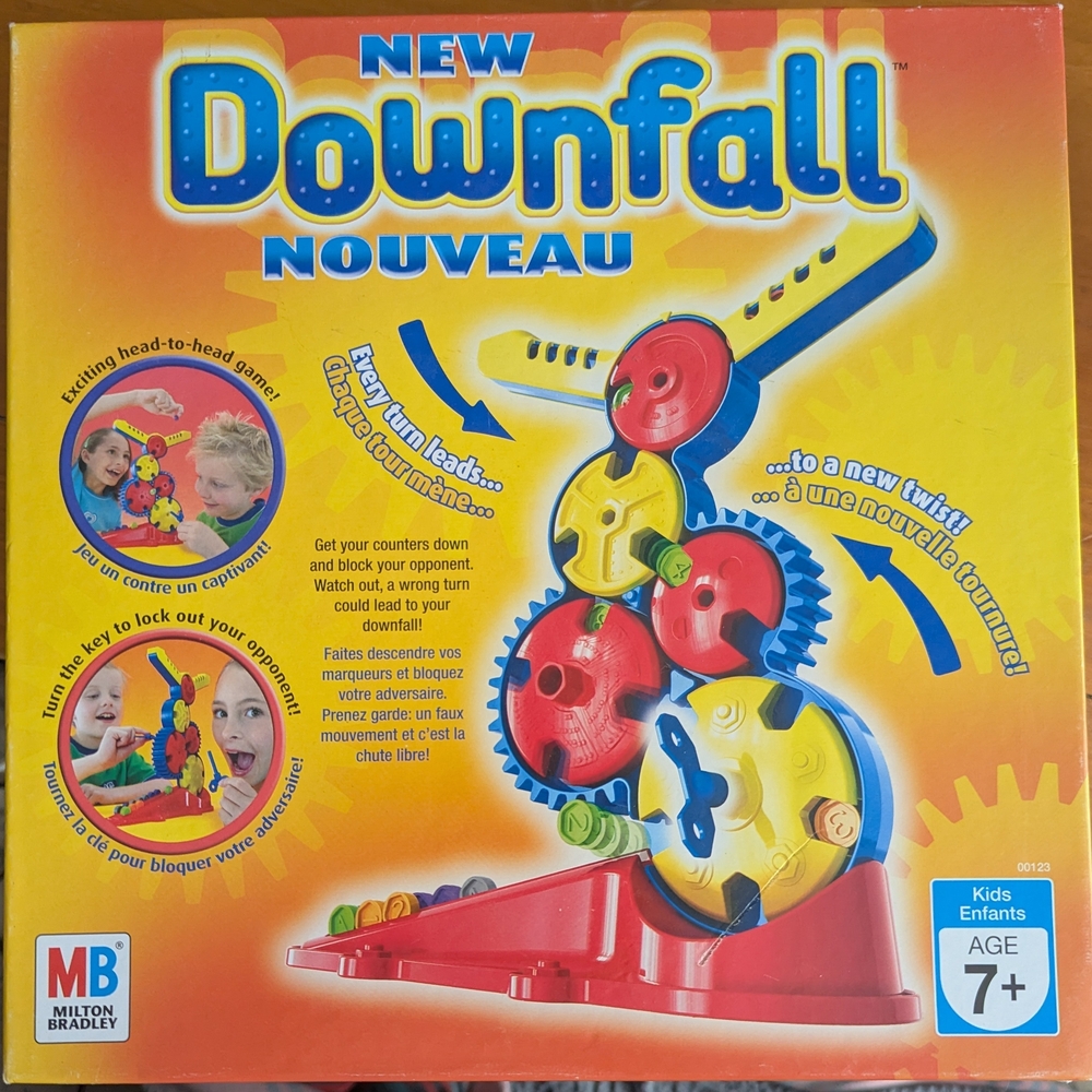 Downfall Game - Vibrant Red, Yellow, and Blue Strategy Toy